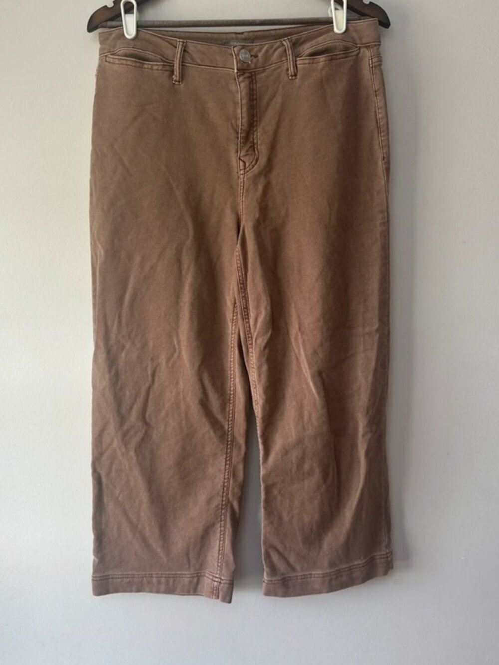 Maurices Women’s Size 12 Brown Cropped Capri Pants Stretch Casual
